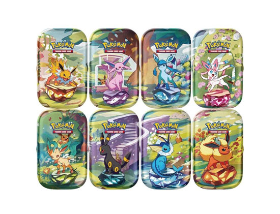 Pokemon - Display 8 Mini Tin Collectible Prismatic Evolutions - ITA