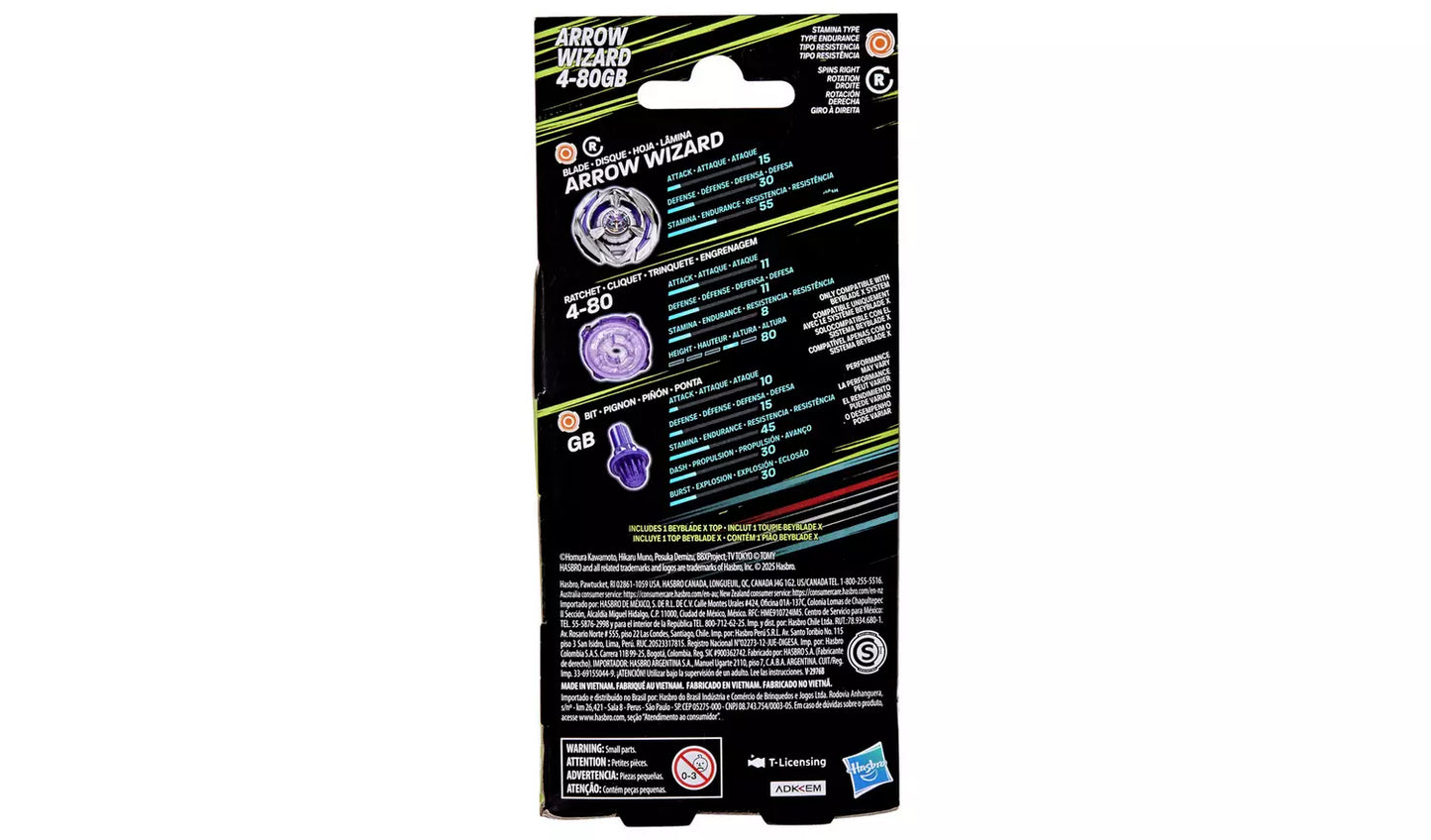 Hasbro - Beyblade X - Arrow Wizard 4-80GB