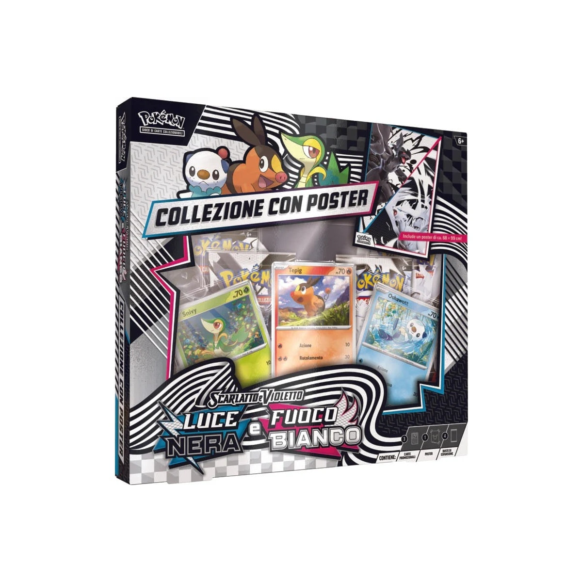 Collezione con Poster Luce Nera & Fuoco Bianco - Pokemon ITA