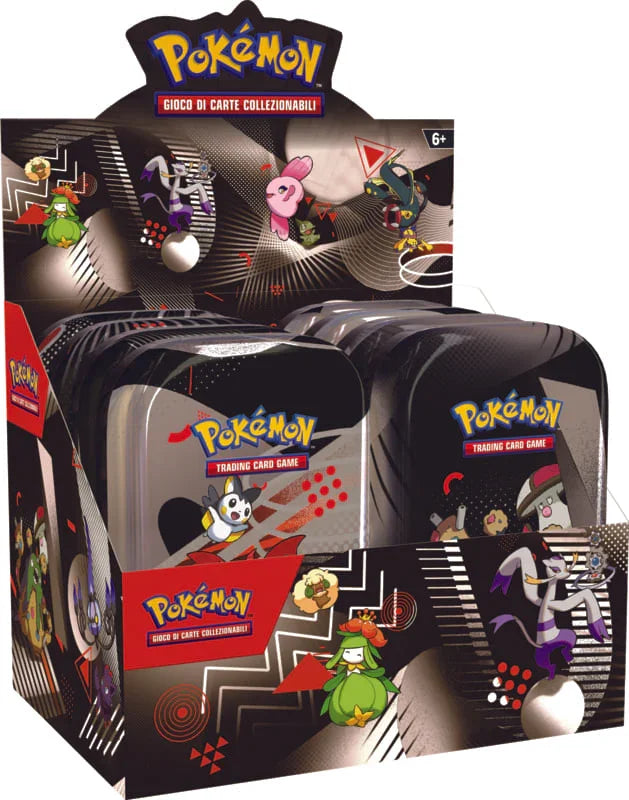 Luce Nera e Fuoco Bianco - Display 8 Mini Tin Unima Pokemon ITA