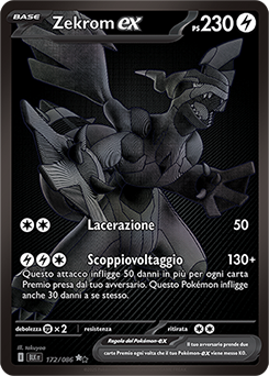 Zekrom Ex 172 alternative ITA Luce Nera NM Carta singola