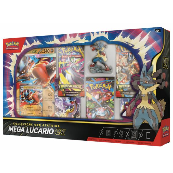 Collezione con Statuina Mega Lucario-Ex Pokemon ITA