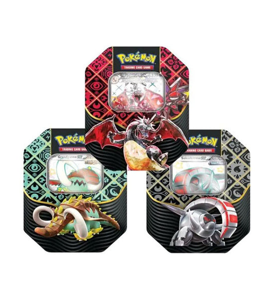 Paldea's Fate Tin Set x3 (Charizard, Great Fangs, Ironsault) - ITA
