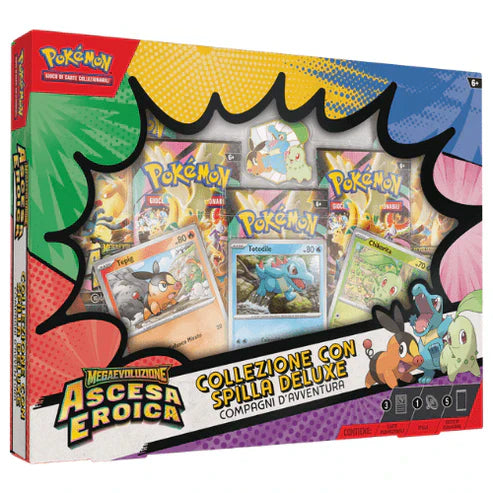 Collezione con Spilla Deluxe Ascesa Eroica - Pokemon Megaevoluzione ITA