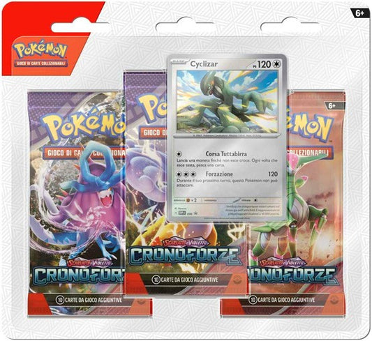 Pokemon - Blister 3 Bustine + 1 Card - Cronoforze Cyclizar - ITA